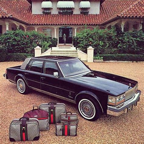 gucci cadillac seville luggage